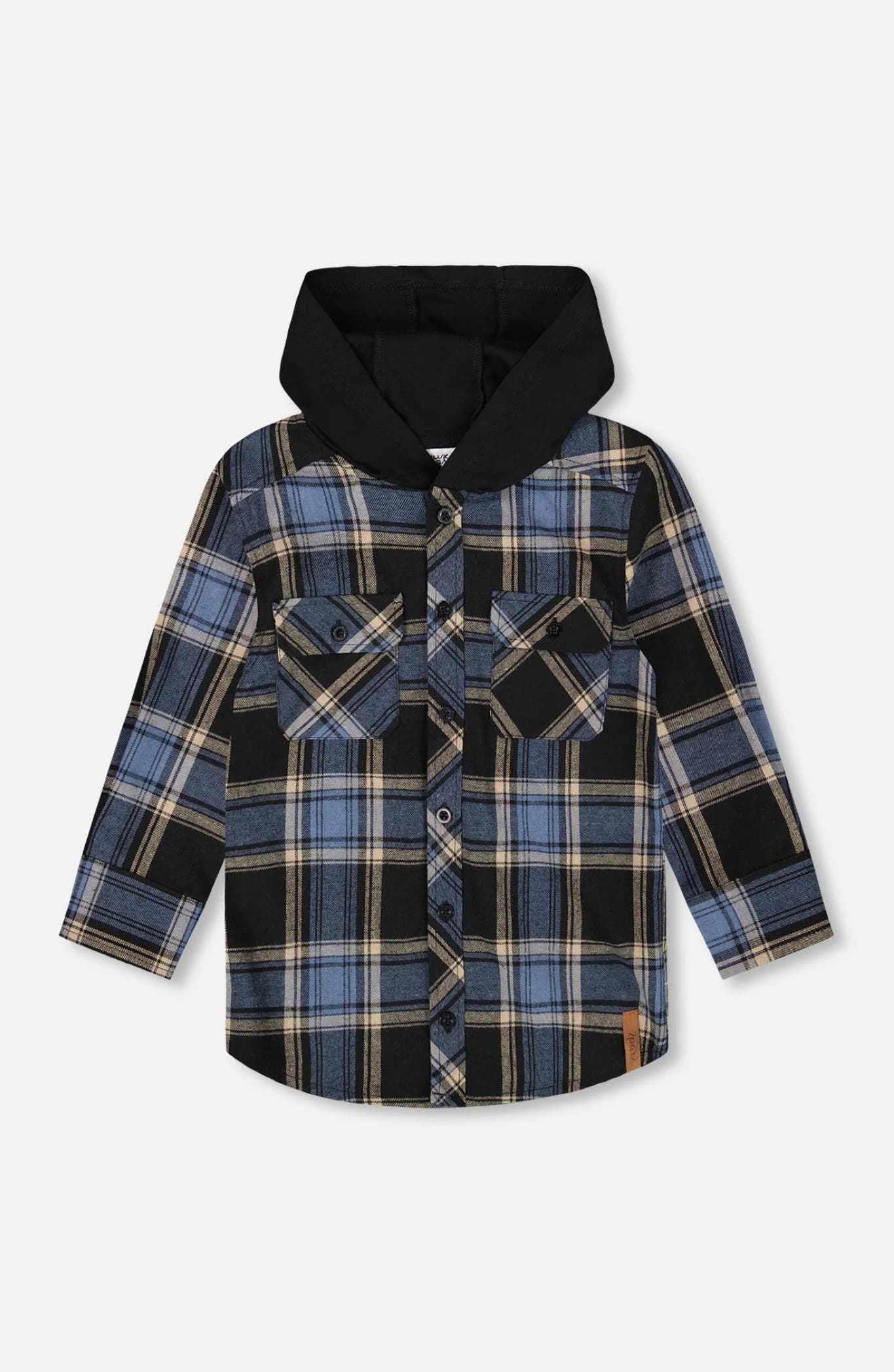 Deux par Deux Long Sleeve Hooded Flannel Shirt (Men) | Nordstrom