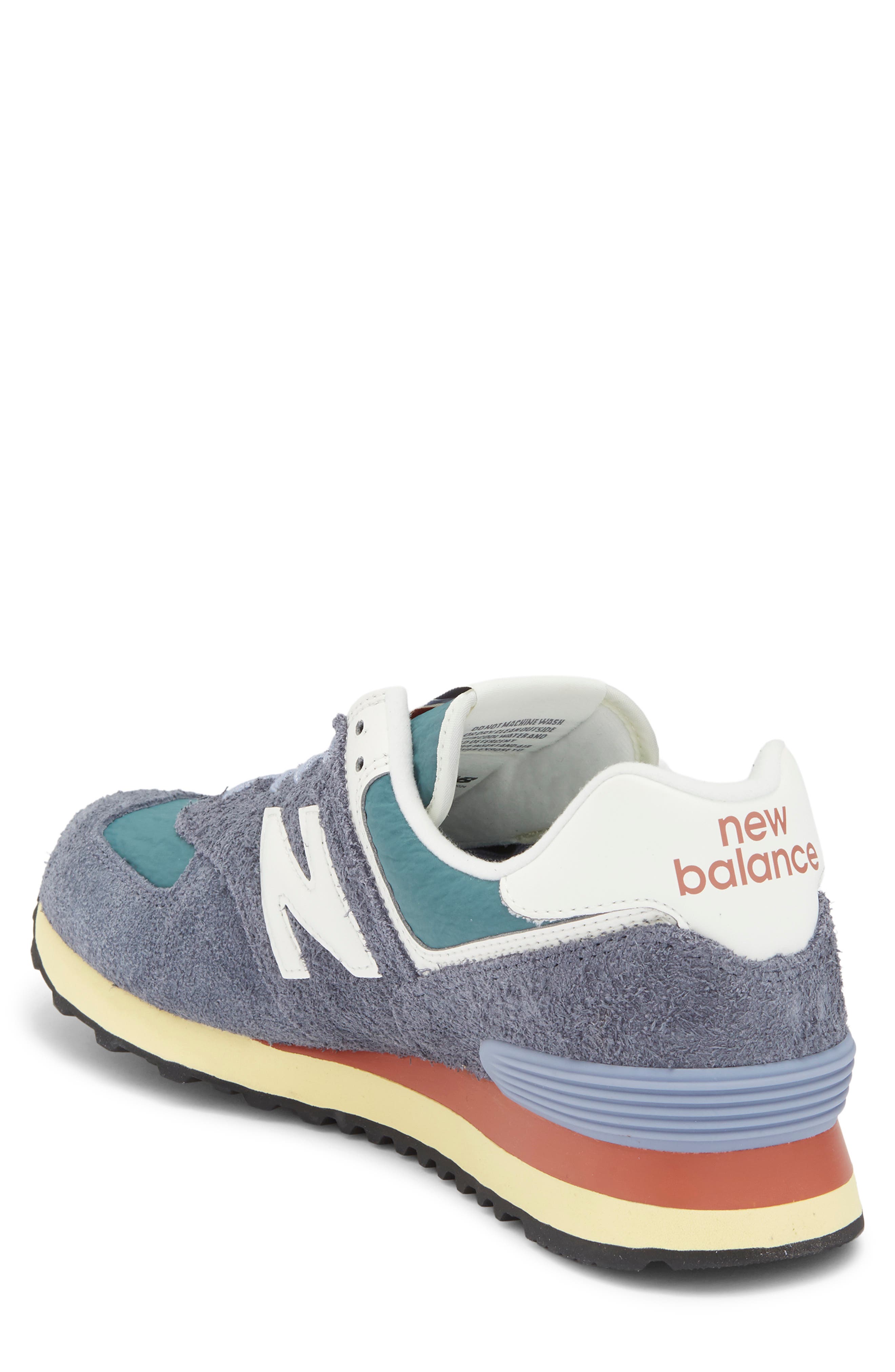 New Balance Gender Inclusive 574 Sneaker, Alternate, color, Dark Arctic Grey/ Sea Salt