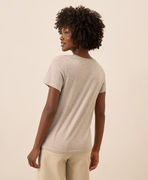 Pact Organic Cotton Softspun V-neck Tee In Neutral