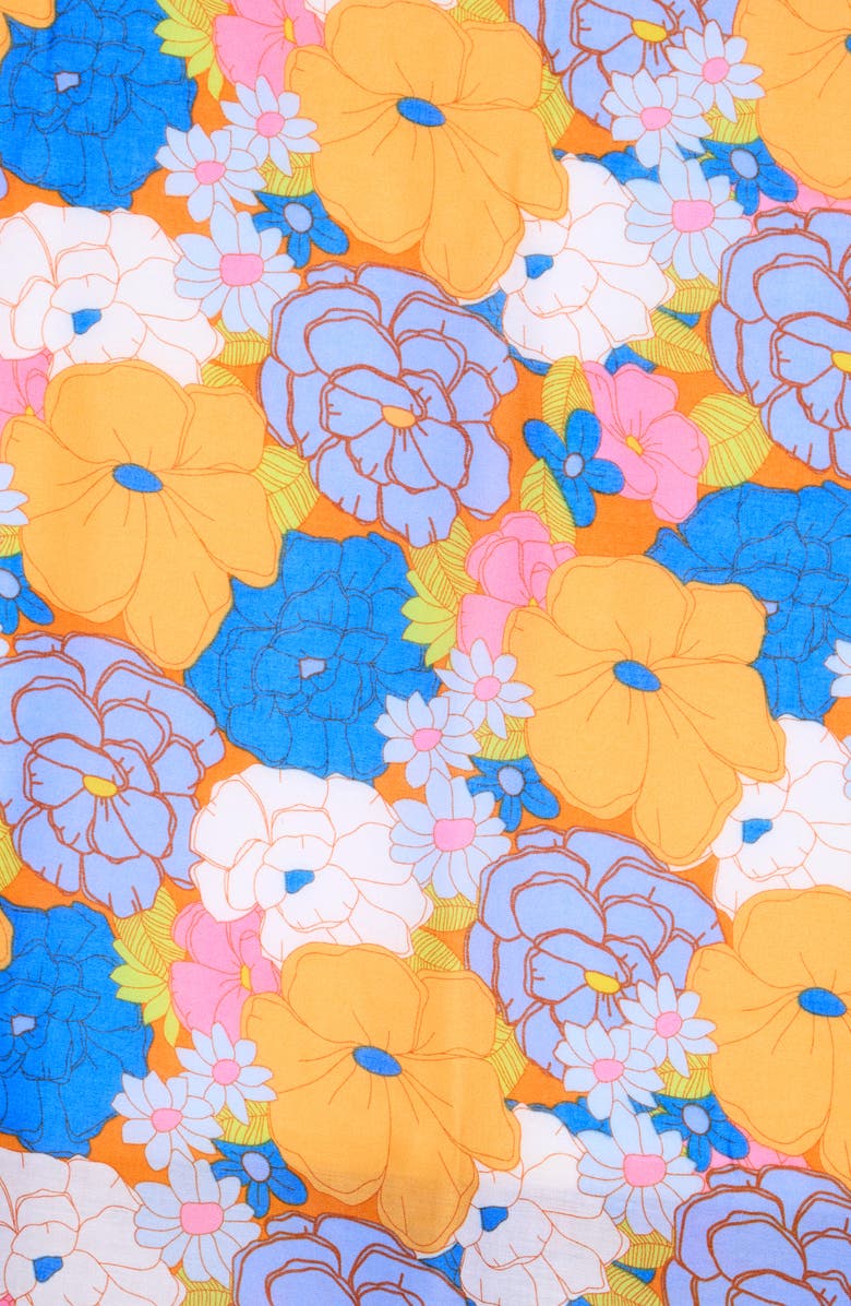 AREA STARS Flower Print Scarf, Alternate, color, Blue Multi