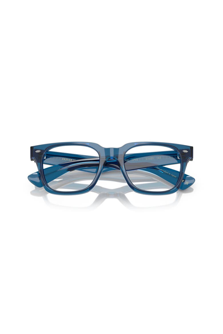 51mm Rectangle optical glasses, Alternate, color, Blue