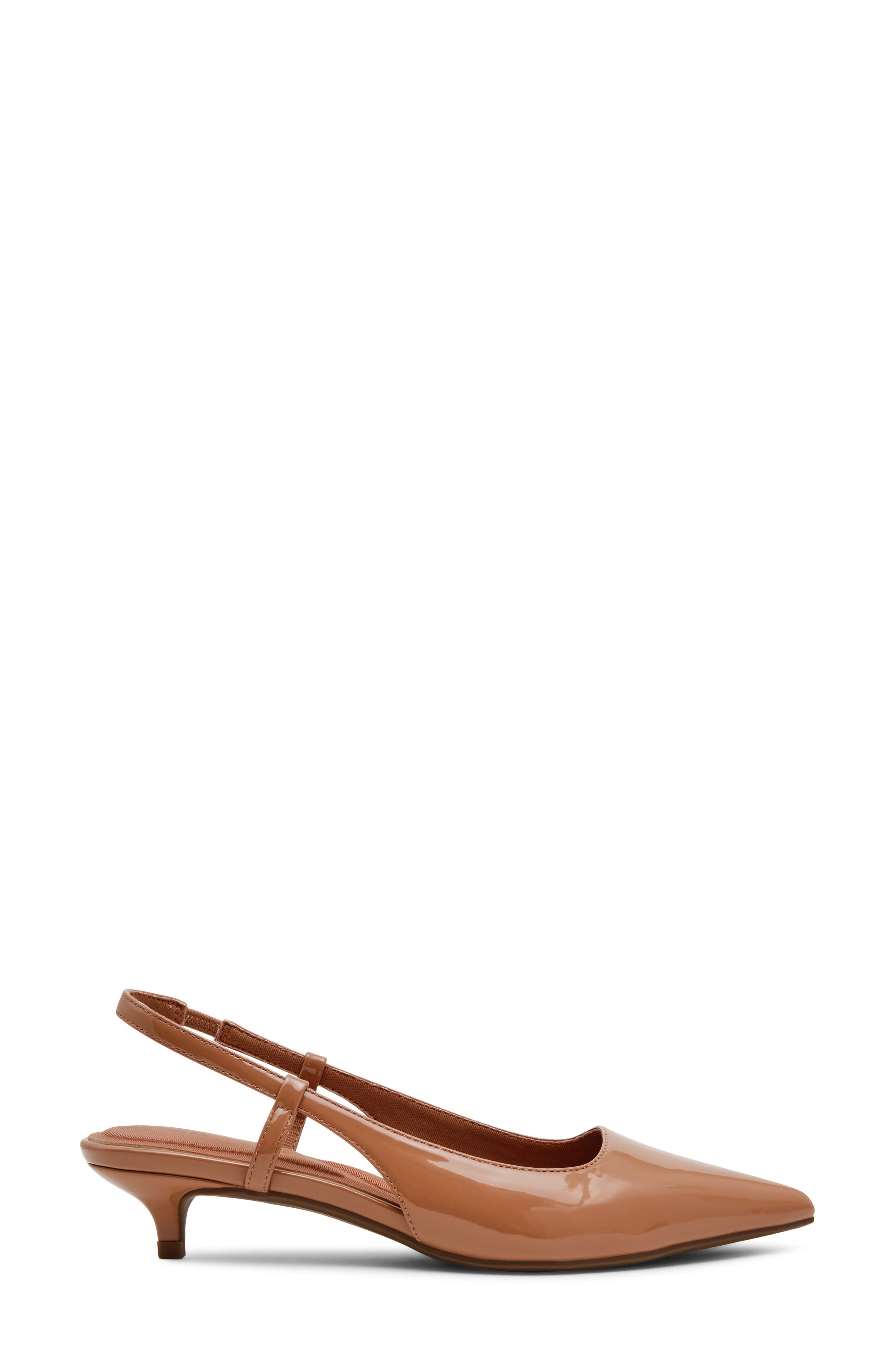 Shorty Slingback Pump, Alternate, color, MOCHA MOUSSE PATENT