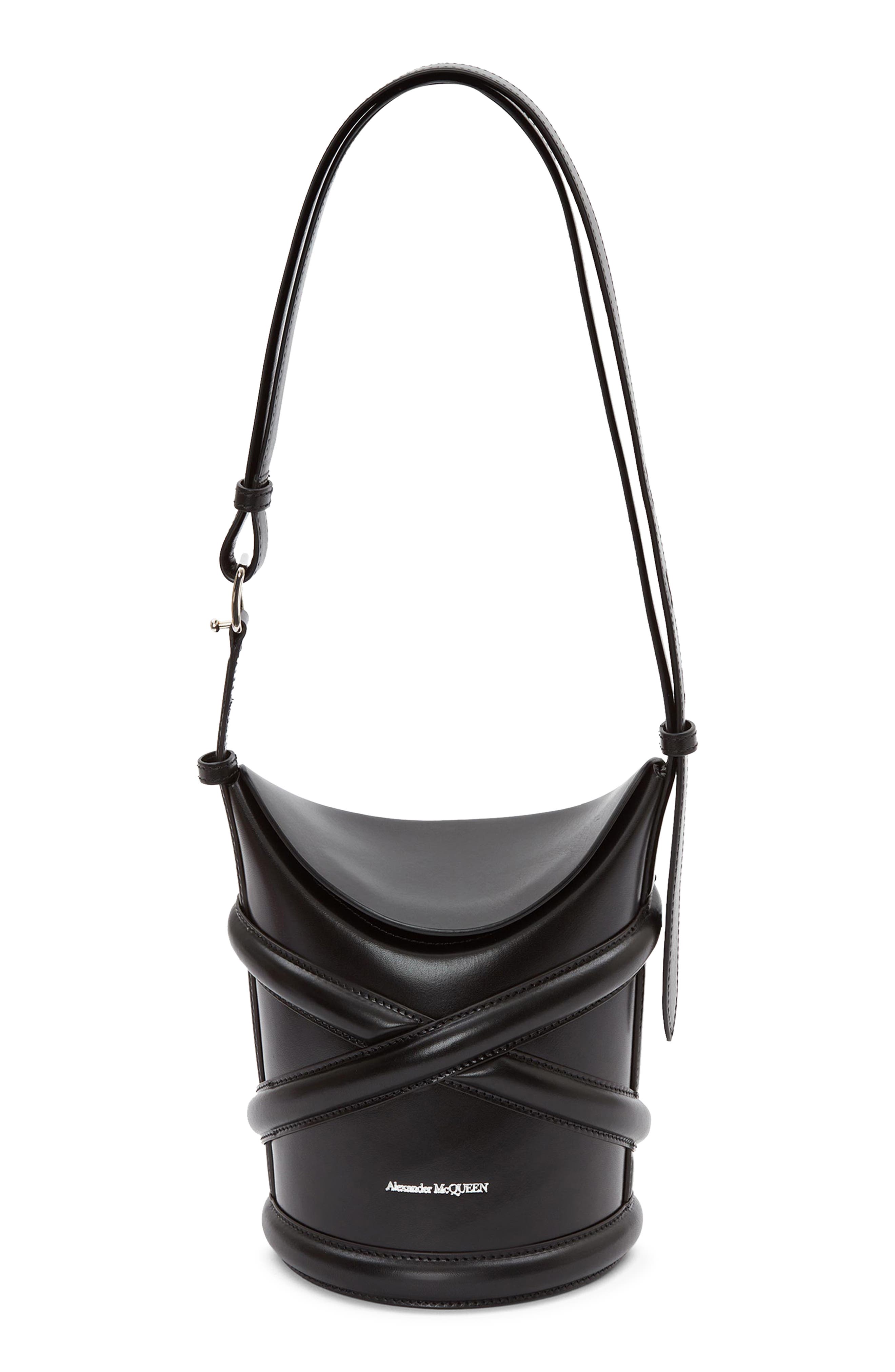 McQueen Alexander McQueen The Curve Small Leather Shoulder Bag, Main, color, 