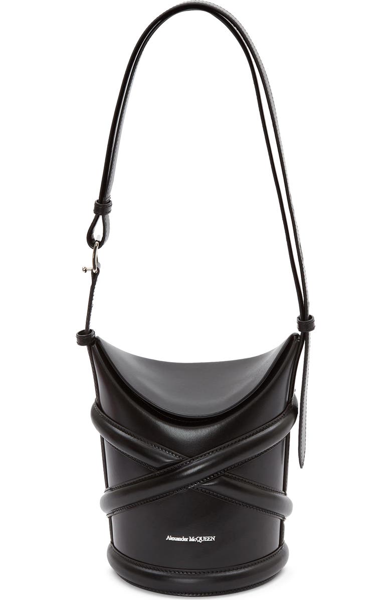 McQueen Alexander McQueen The Curve Small Leather Shoulder Bag, Main, color,