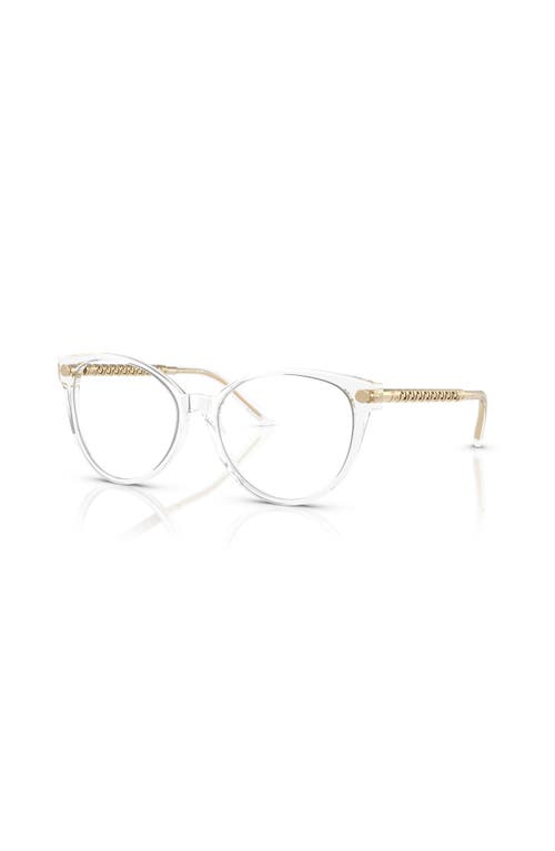 Versace 52mm Cat Eye Optical Glasses In Transparent