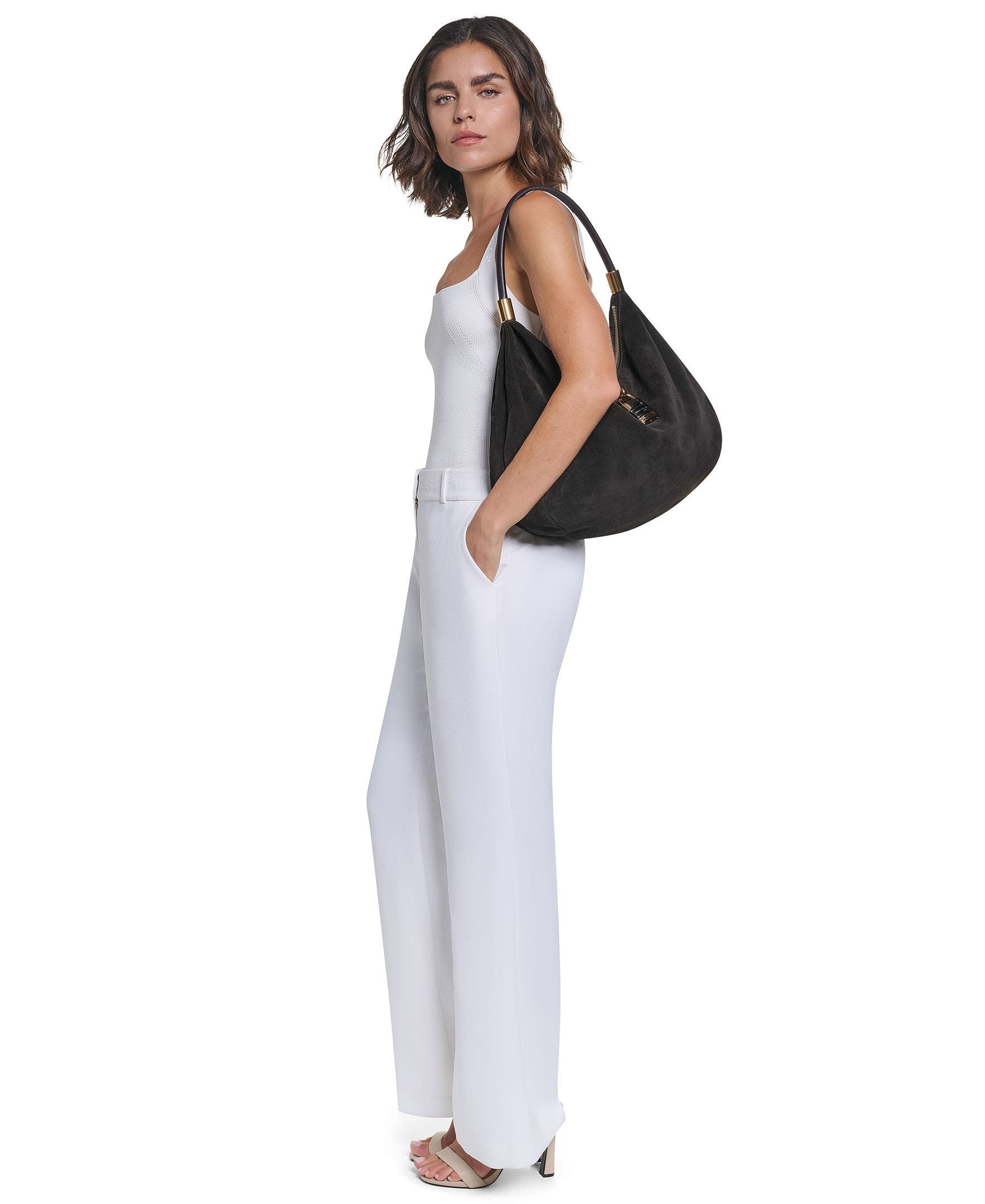 Maelynn Hobo Bag, Alternate, color, Black/Gold