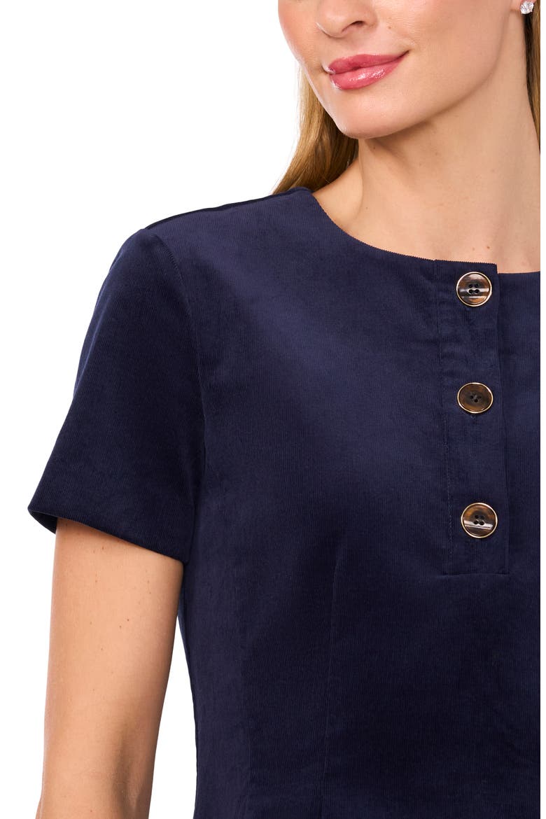 Stretch Cotton Corduroy Minidress, Alternate, color, BARITONE BLUE