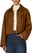 Wit & Wisdom Faux Suede Bomber Jacket