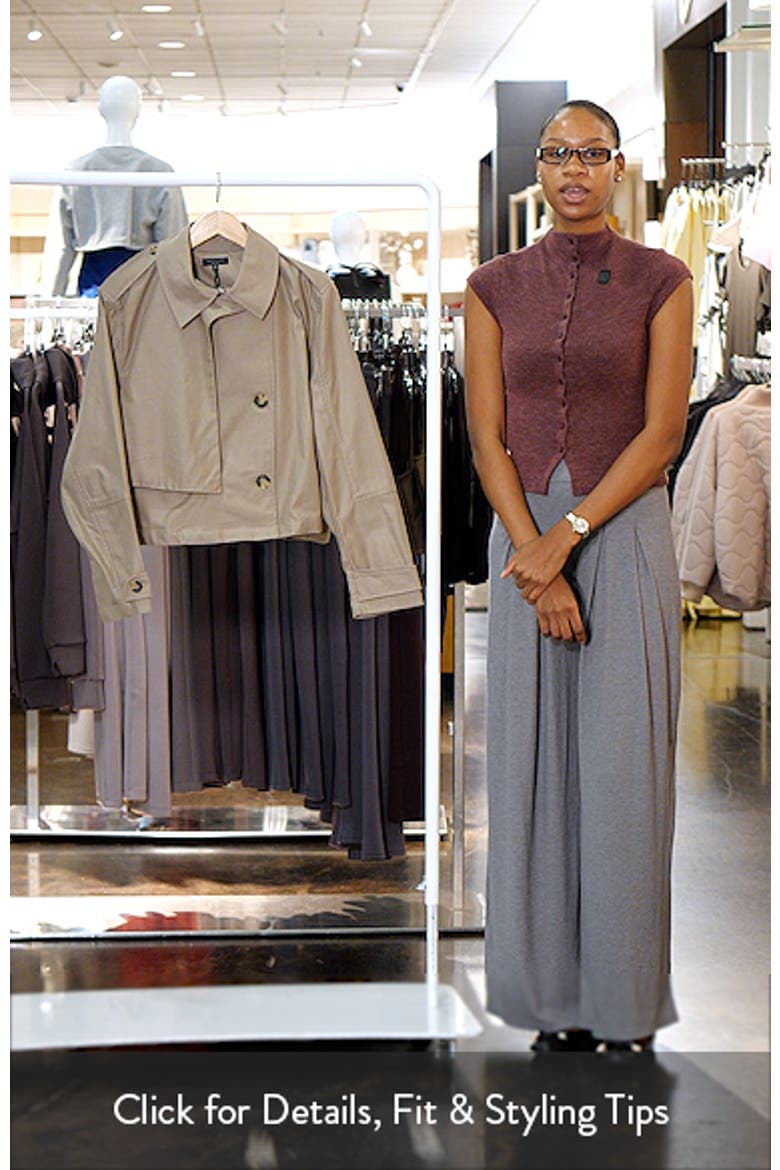Jamie Double Breasted Crop Cotton Trench Coat video