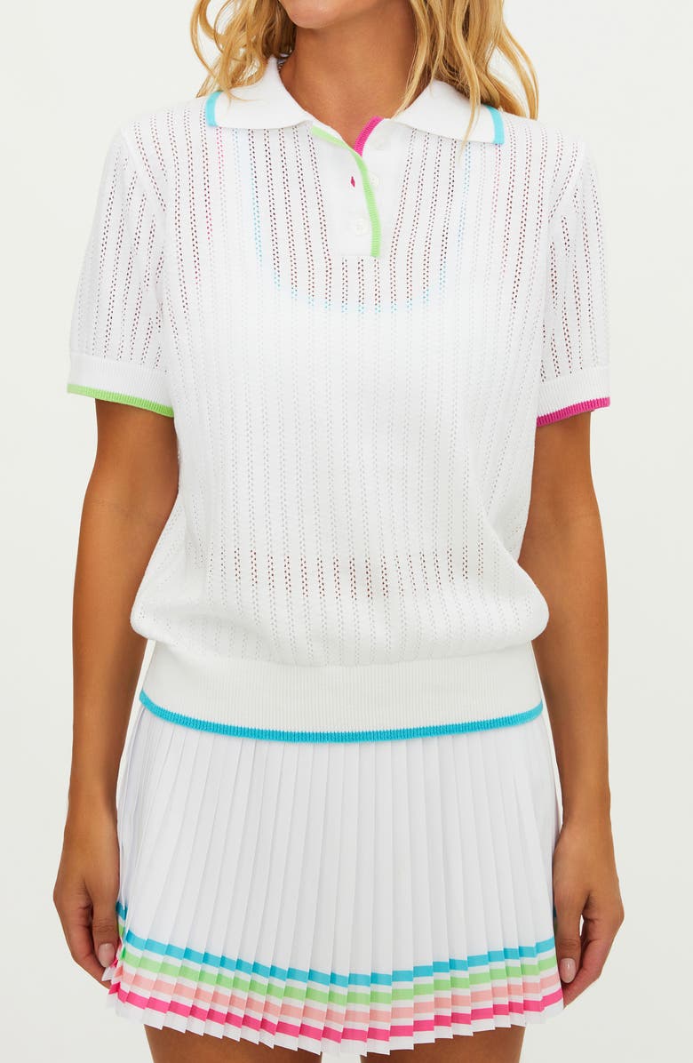 Beach Riot Sia Knit Polo Top, Alternate, color, 