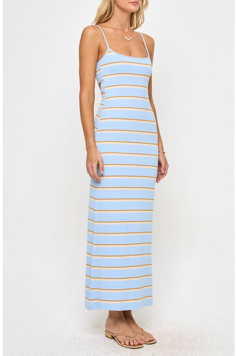 Jordana Rib Cover-Up Maxi Dress, Alternate, color, YACHT CLUB STRIPE