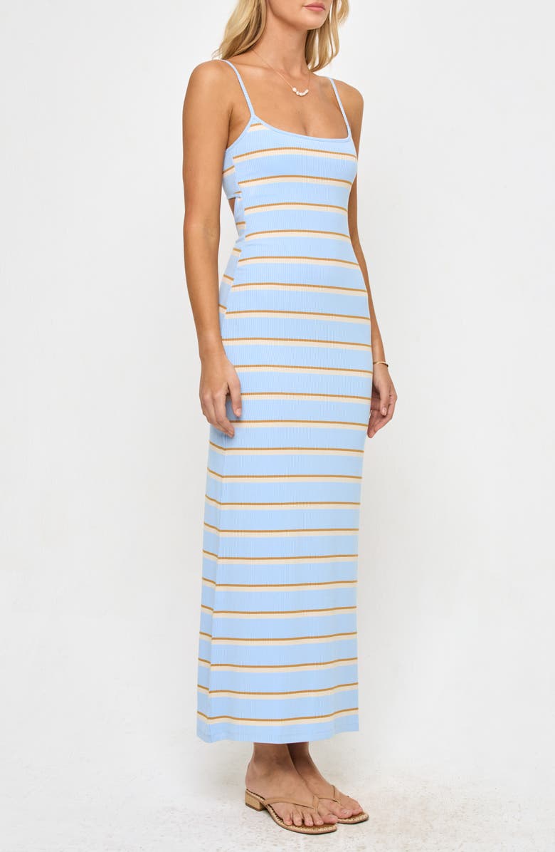 LSPACE Jordana Rib Cover-Up Maxi Dress, Alternate, color, Yacht Club Stripe