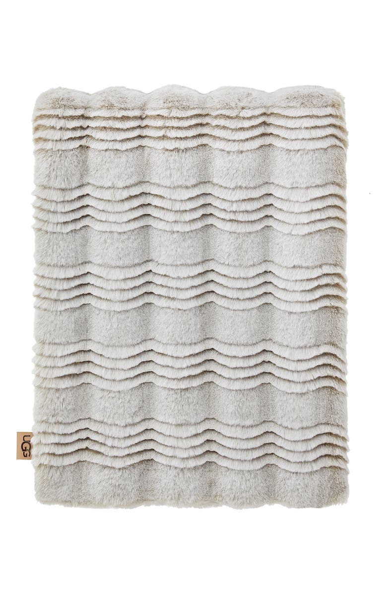 UGG<sup>®</sup> Marli Faux Fur Throw Blanket, Alternate, color,