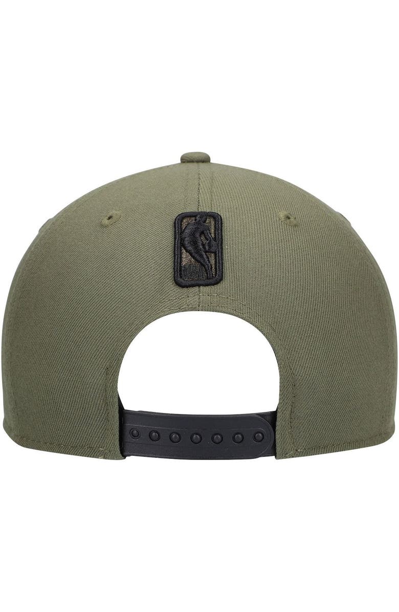 New Era Men's New Era Olive Philadelphia 76ers 9FIFTY Snapback Hat, Alternate, color, 
