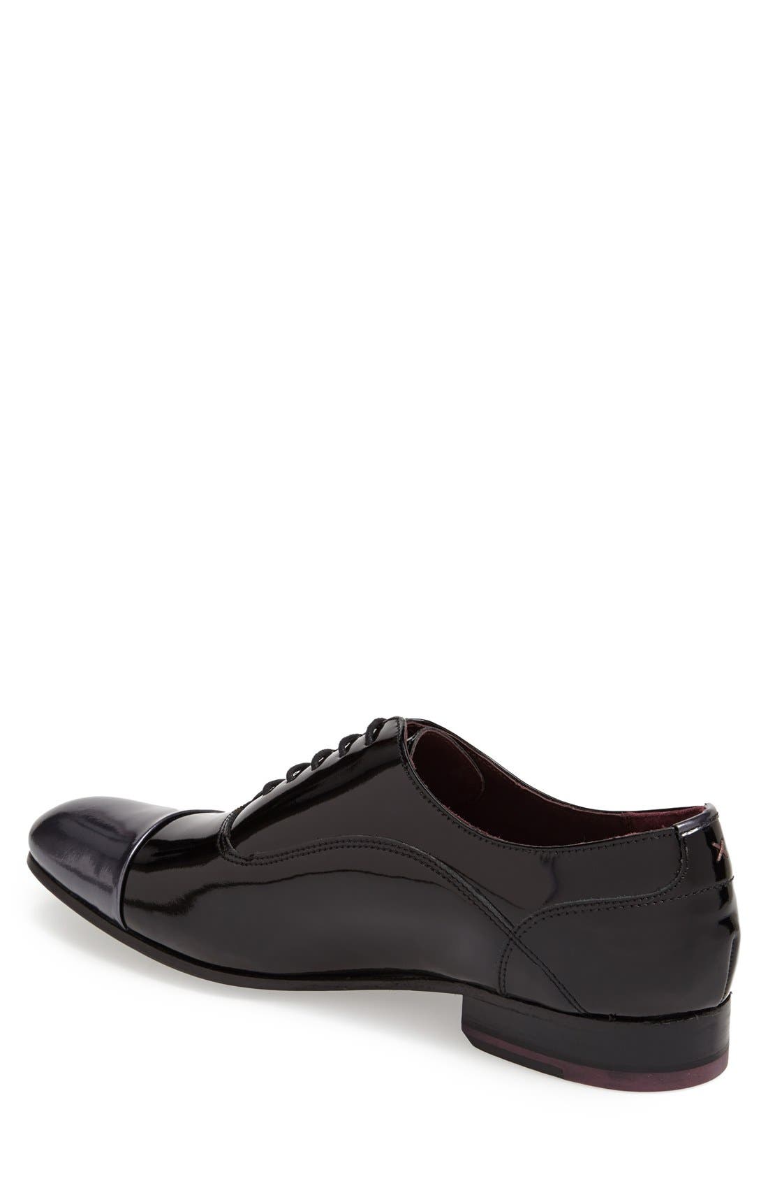 Ted Baker London 'Archeey' Patent Leather Oxford, Alternate, color, 