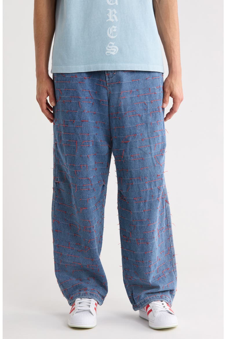 Strokes Denim Parachute Pants, Main, color, INDIGO