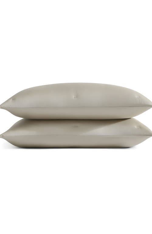 Sunday Citizen Silky Stitch Set Of 2 Pillow Shams In Gray