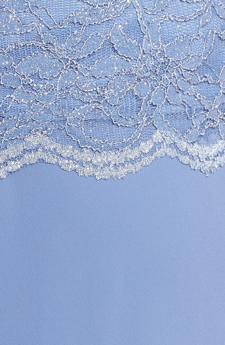 Alex Evenings Lace & Chiffon Gown, Alternate, color, 