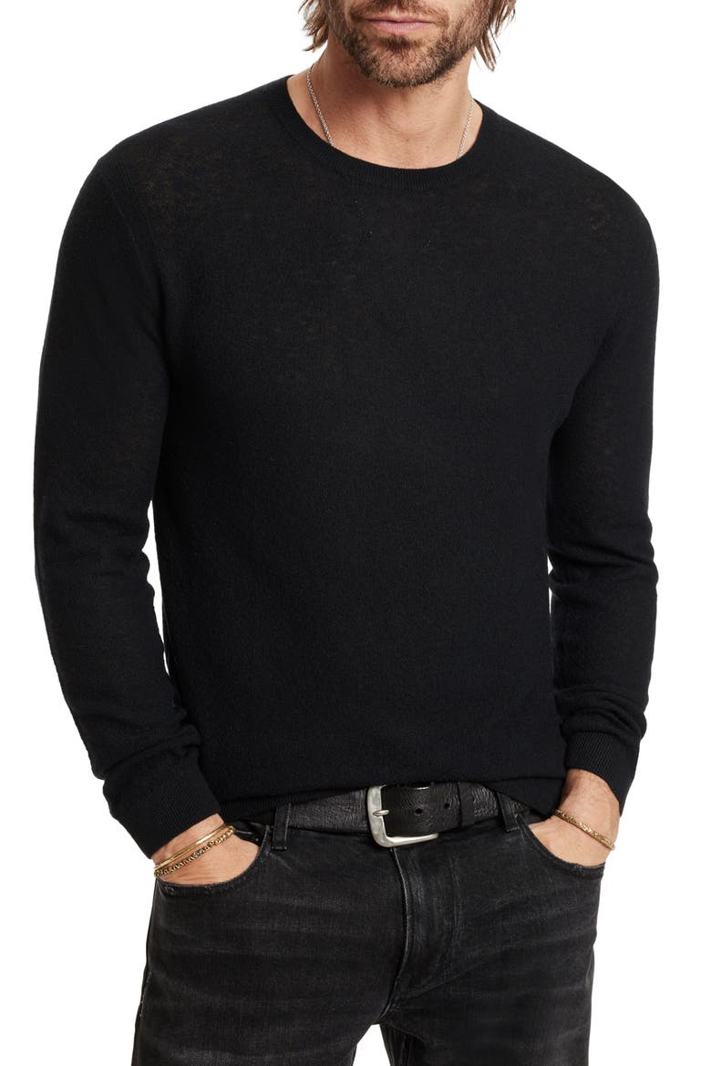 Alessio Cashmere & Cotton Sweater, Main, color, BLACK