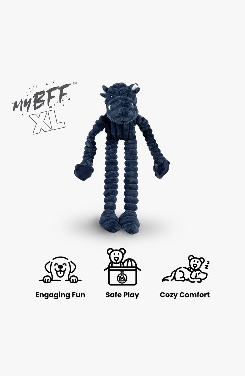 Nandog Pet Gear My BFF XL Plush Dog Toy, Alternate, color, Tank The Hippo