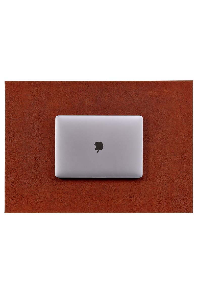 Leather Desk Blotter, Main, color, Cognac