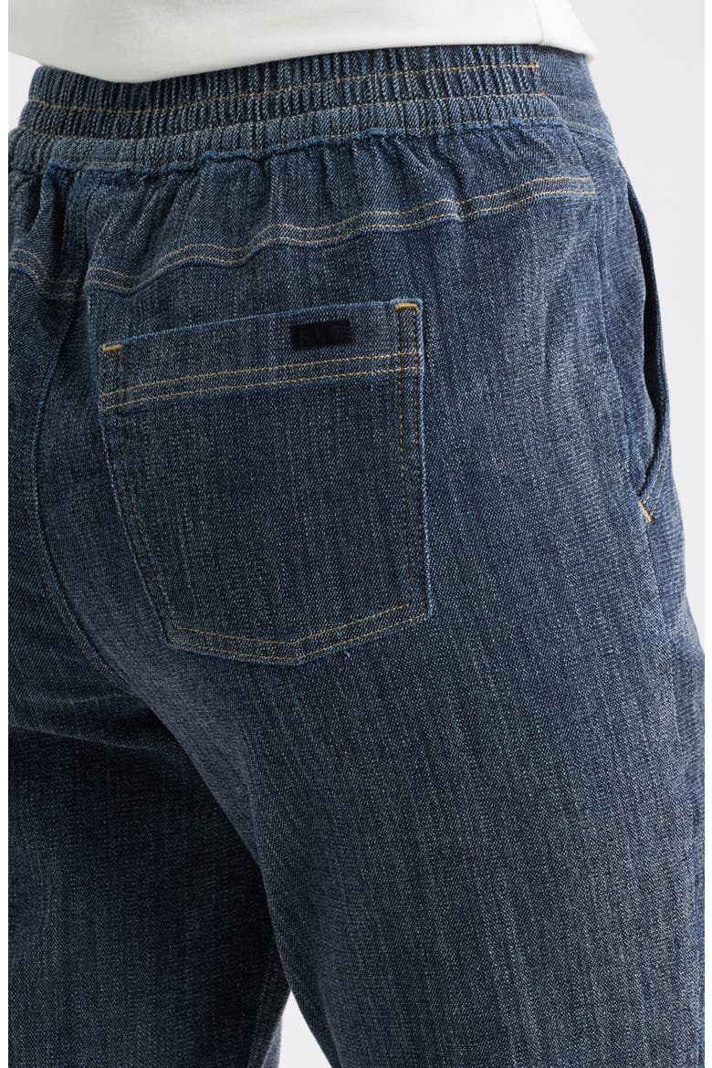 High Waist Chenille Denim Pants, Alternate, color, DARK DENIM