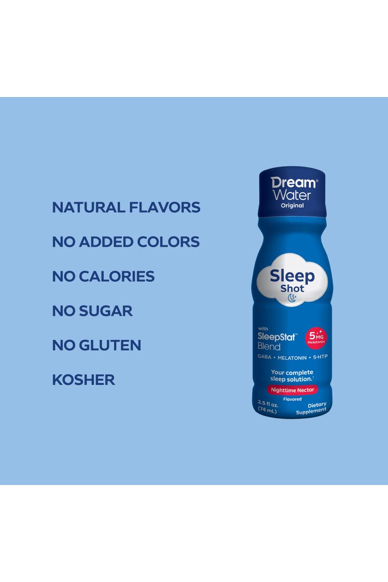 Sleep Aid Supplement Drink; Melatonin 5Mg, Gaba, 5Htp;  Zero Sugar, Alternate, color, Multicolored