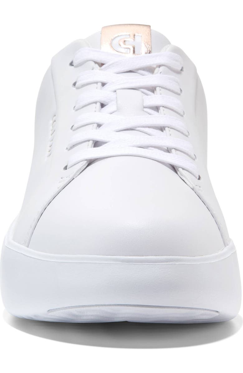 Cole Haan Grand Crosscourt Joy Platform Sneaker, Alternate, color, Optic White/ Rose Gold