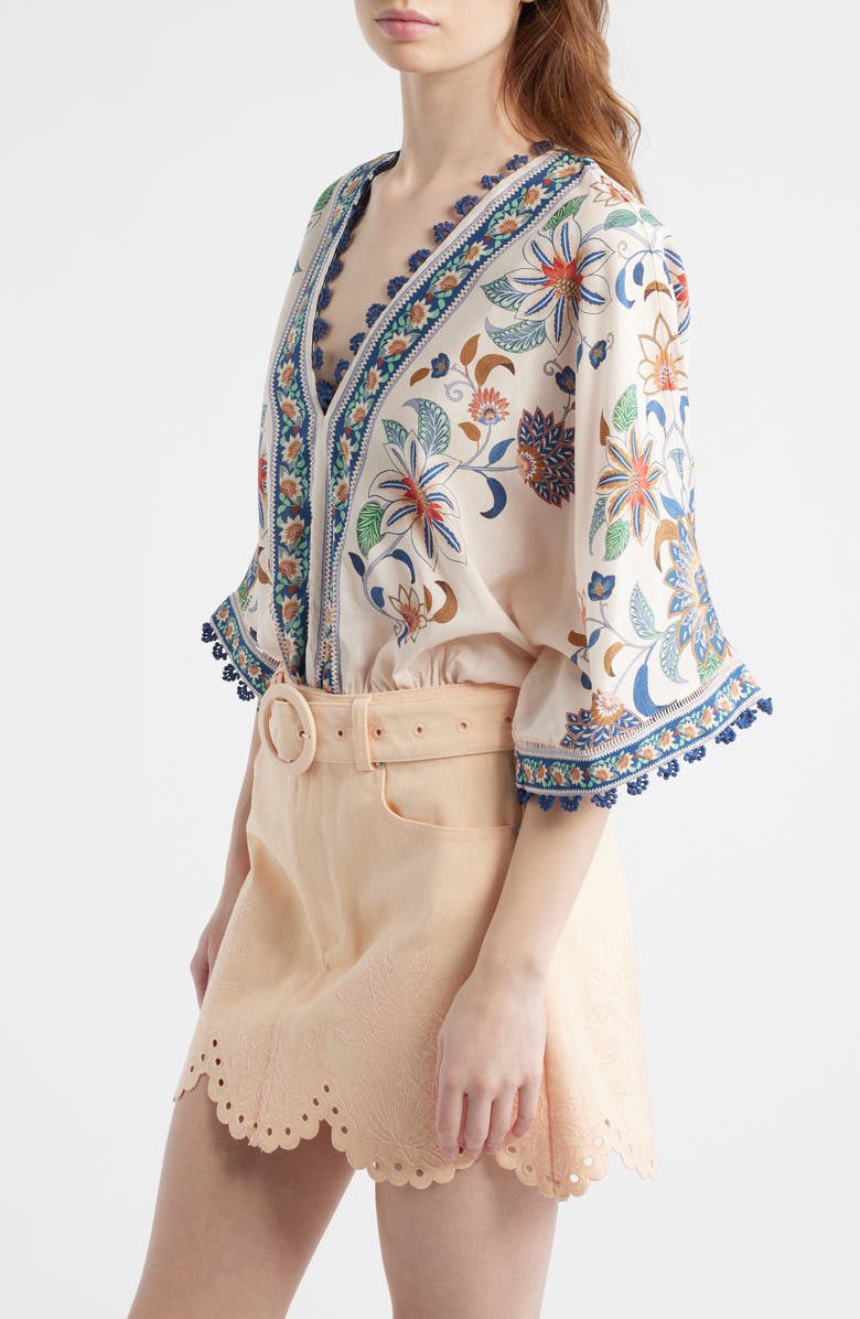 FARM Rio Floral Delhi Tapestry Bodysuit, Alternate, color, Floral Delhi Tapestry