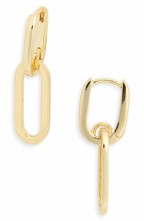 NORDSTROM RACK Paper Clip Chain Drop Earrings