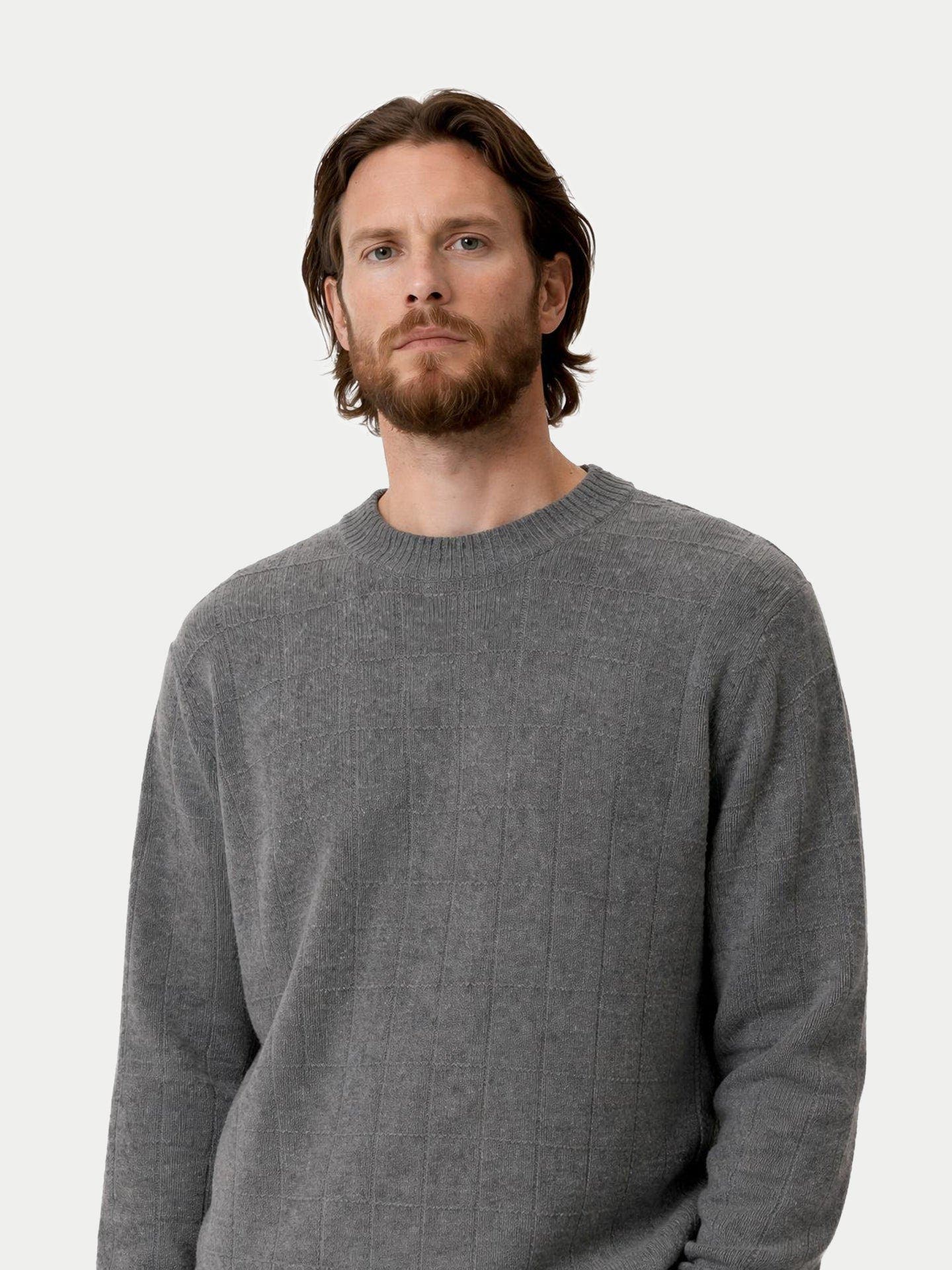 Square-Patterned Cashmere Sweater - image 2