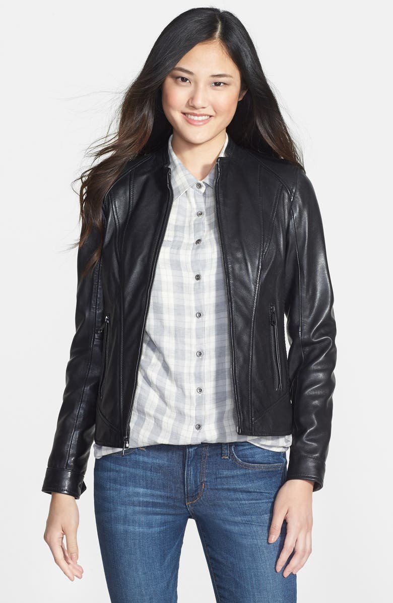 Marc New York Front Zip Leather Jacket, Main, color,