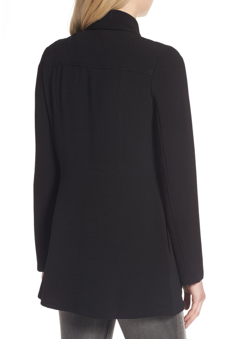 Longline Moto Jacket, Alternate, color, BLACK