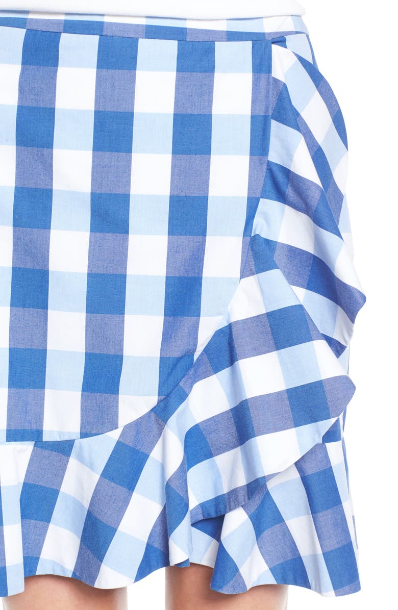 Draper James Check Miniskirt, Alternate, color, 