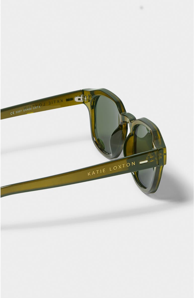 Katie Loxton Milos Sunglasses, Alternate, color, Olive Transparent Green
