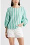  Blue- Green Cabana Stripe