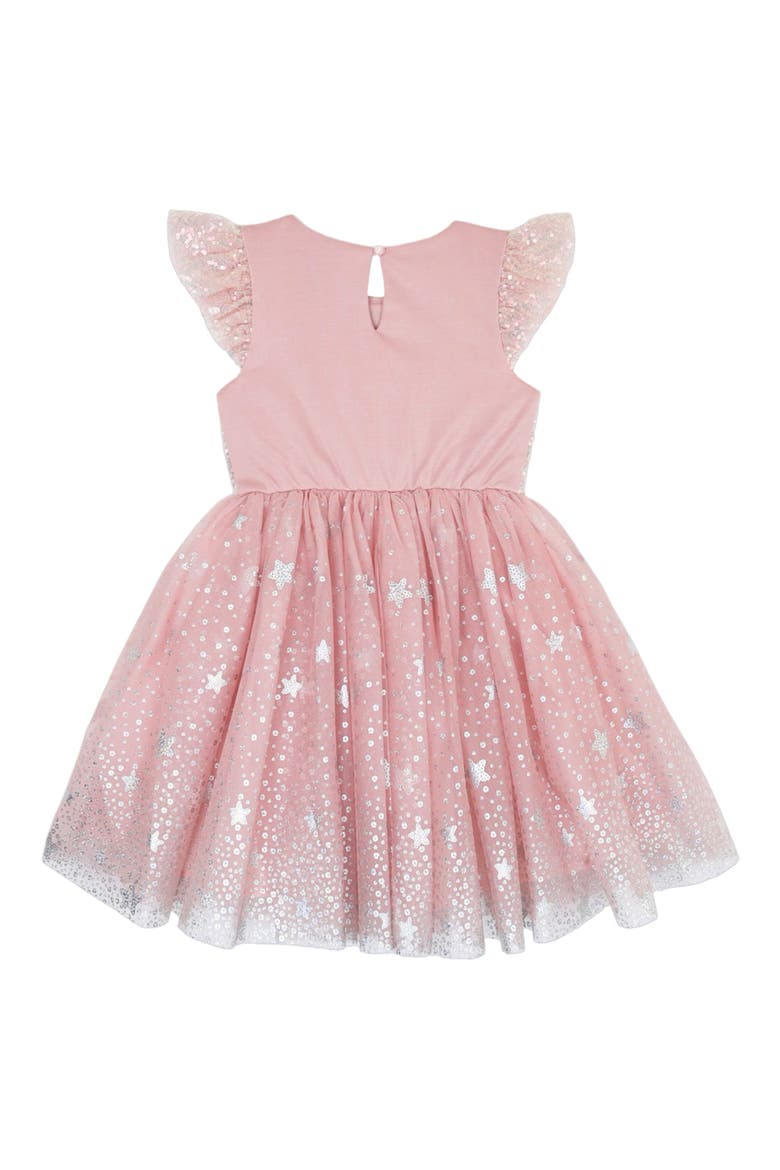 Kids' Sequin Star Party Dress, Alternate, color, BLUSH