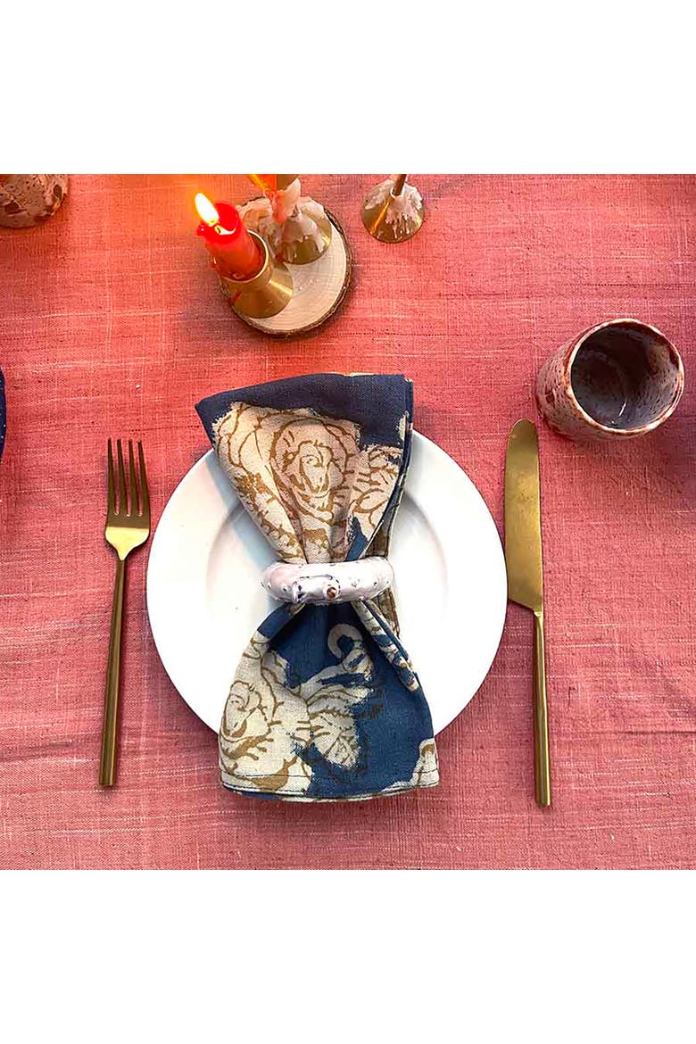 Organic Cotton Napkins - Set of 4, Alternate, color, Rose Gold