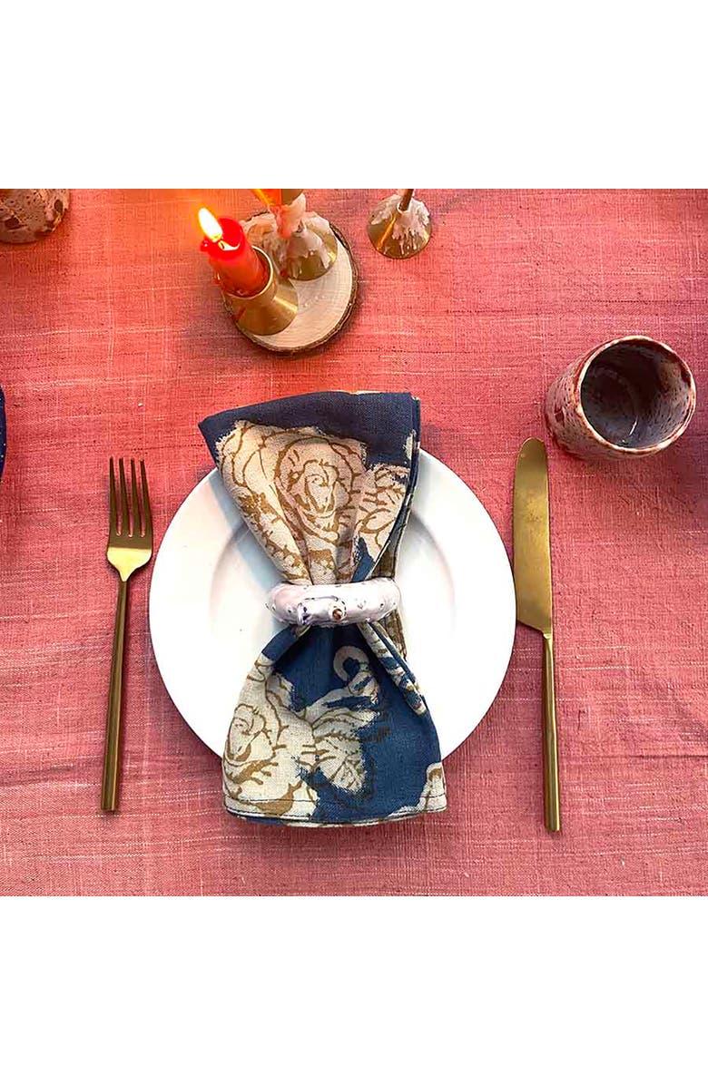 Ichcha Organic Cotton Napkins - Set of 4, Alternate, color, Rose Gold