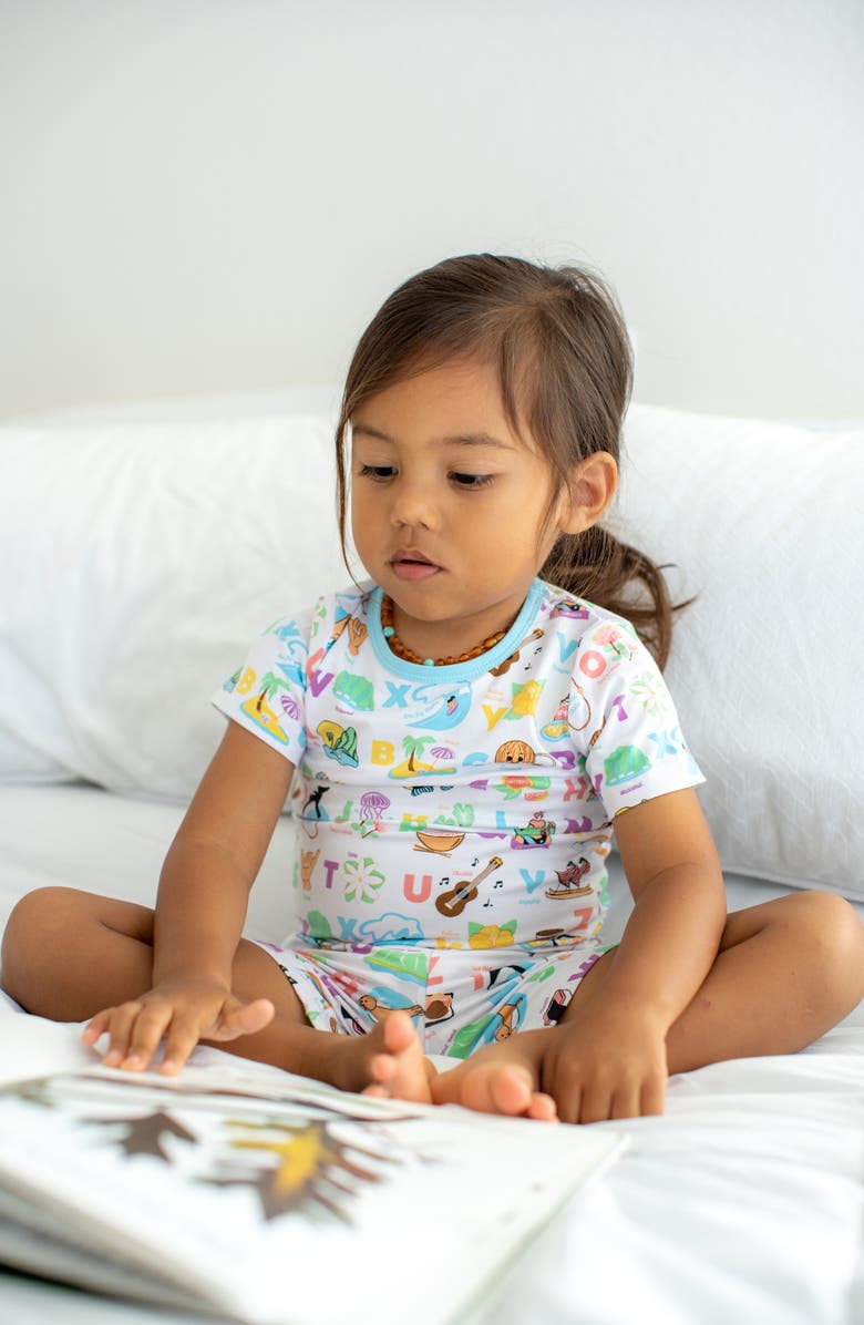 Coco Moon Kine ABCs Fitted Short Pajamas, Alternate, color,