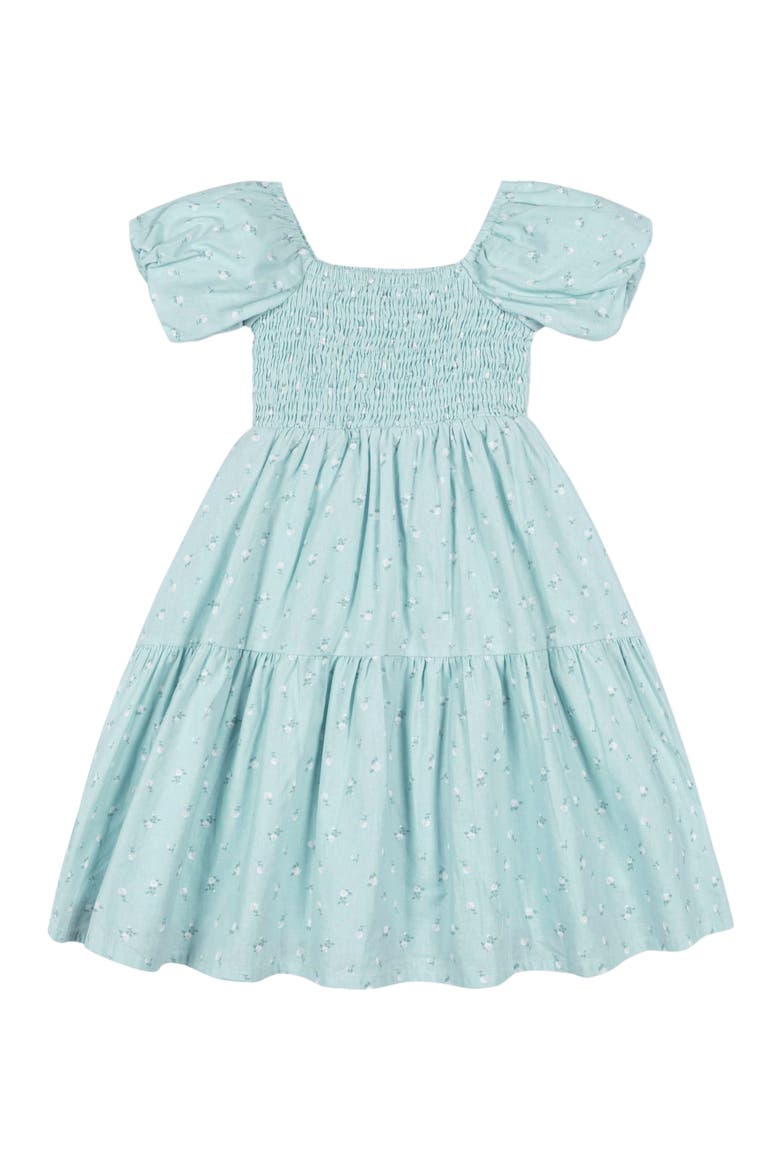 Girls' Smocked Bubble Sleeve Dress, Kids, Alternate, color, Tea Room Floral