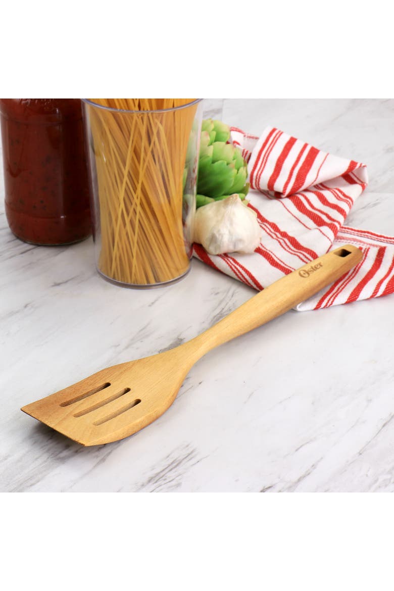 Acacia Wood Slotted Turner Cooking Utensil, Alternate, color, Light Brown