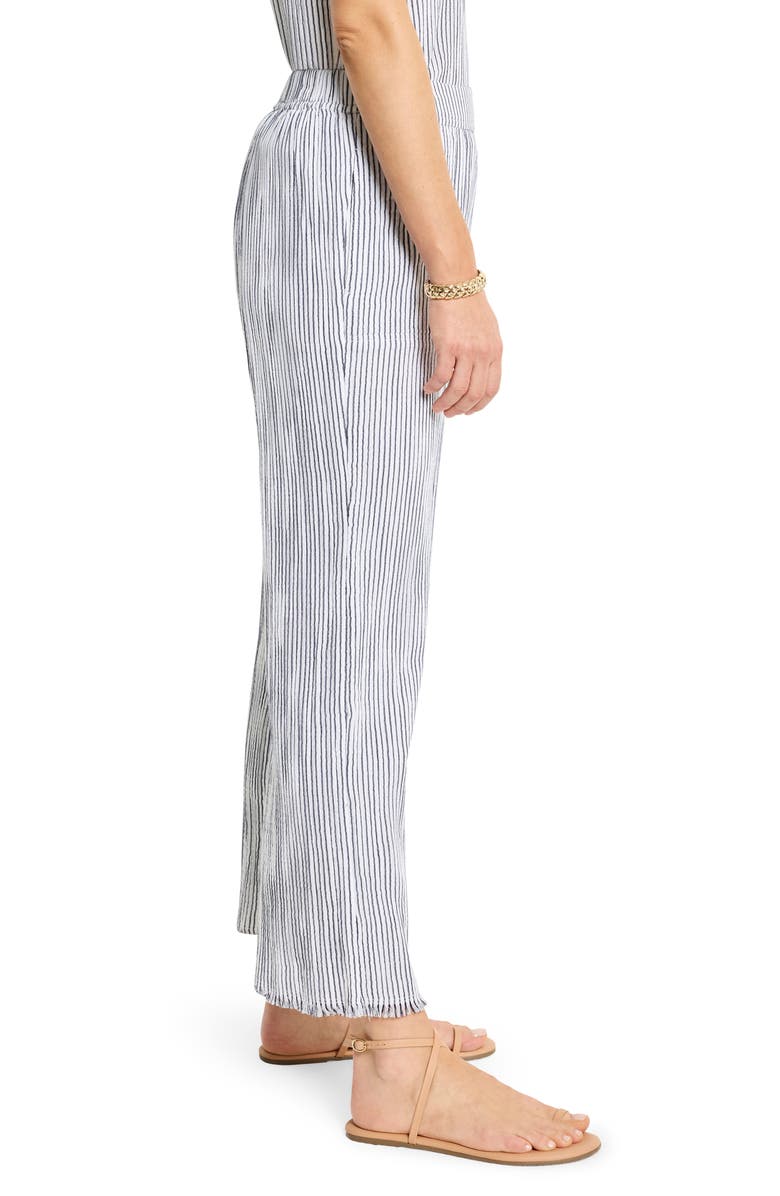 NIC+ZOE Pinstripe Cotton Blend Gauze Ankle Wide Leg Pants, Alternate, color, 