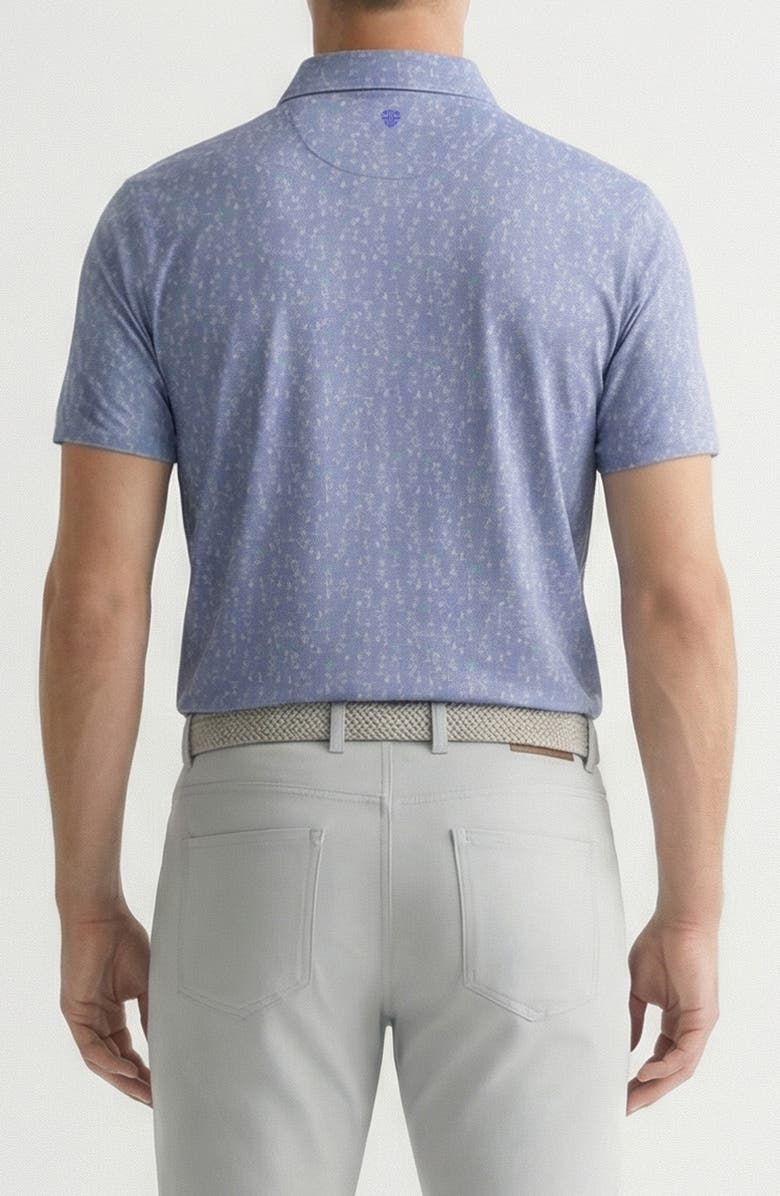 Ben Sherman Desert Island Print Stretch Jersey Golf Polo, Alternate, color, Stonewash