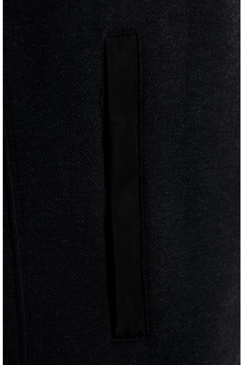 Heathered Quarter Zip Pullover, Alternate, color, BLACK