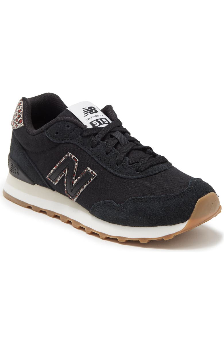New Balance 515 Suede Sneaker, Main, color, Black/ Mahogany