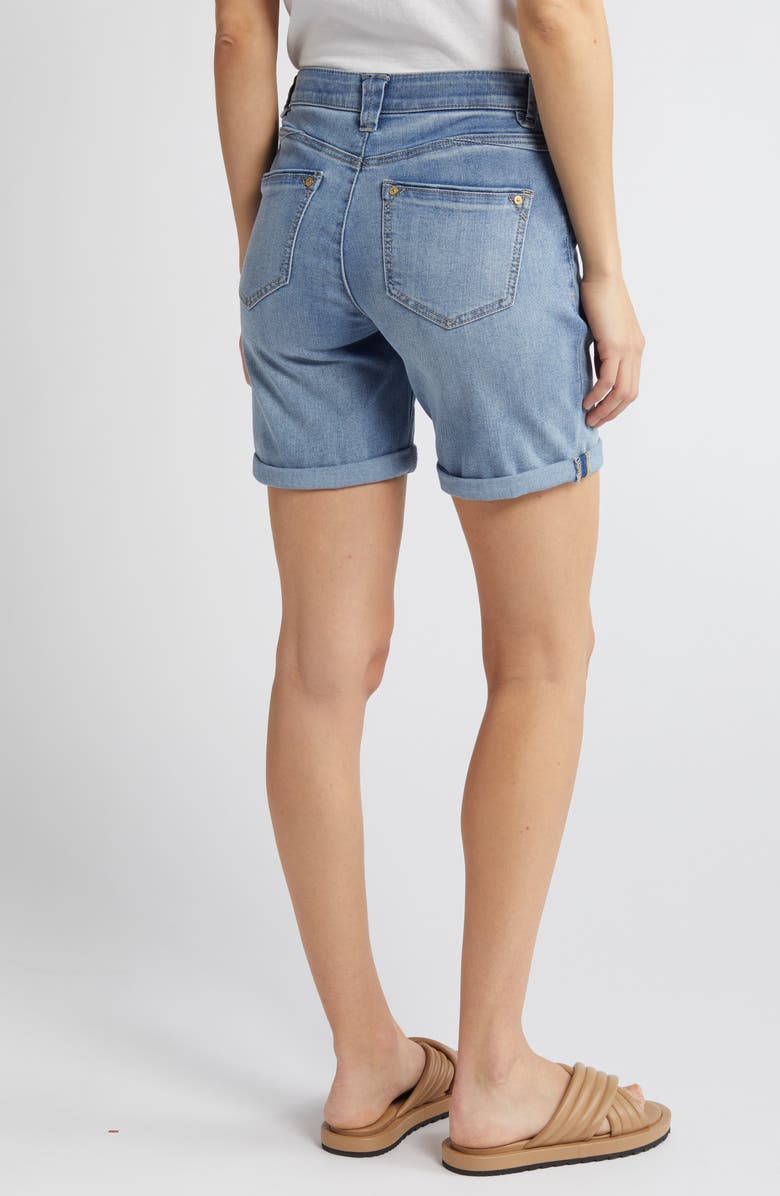 Wit & Wisdom 'Ab'Solution Denim Rolled Bermuda Shorts, Alternate, color, Light Blue