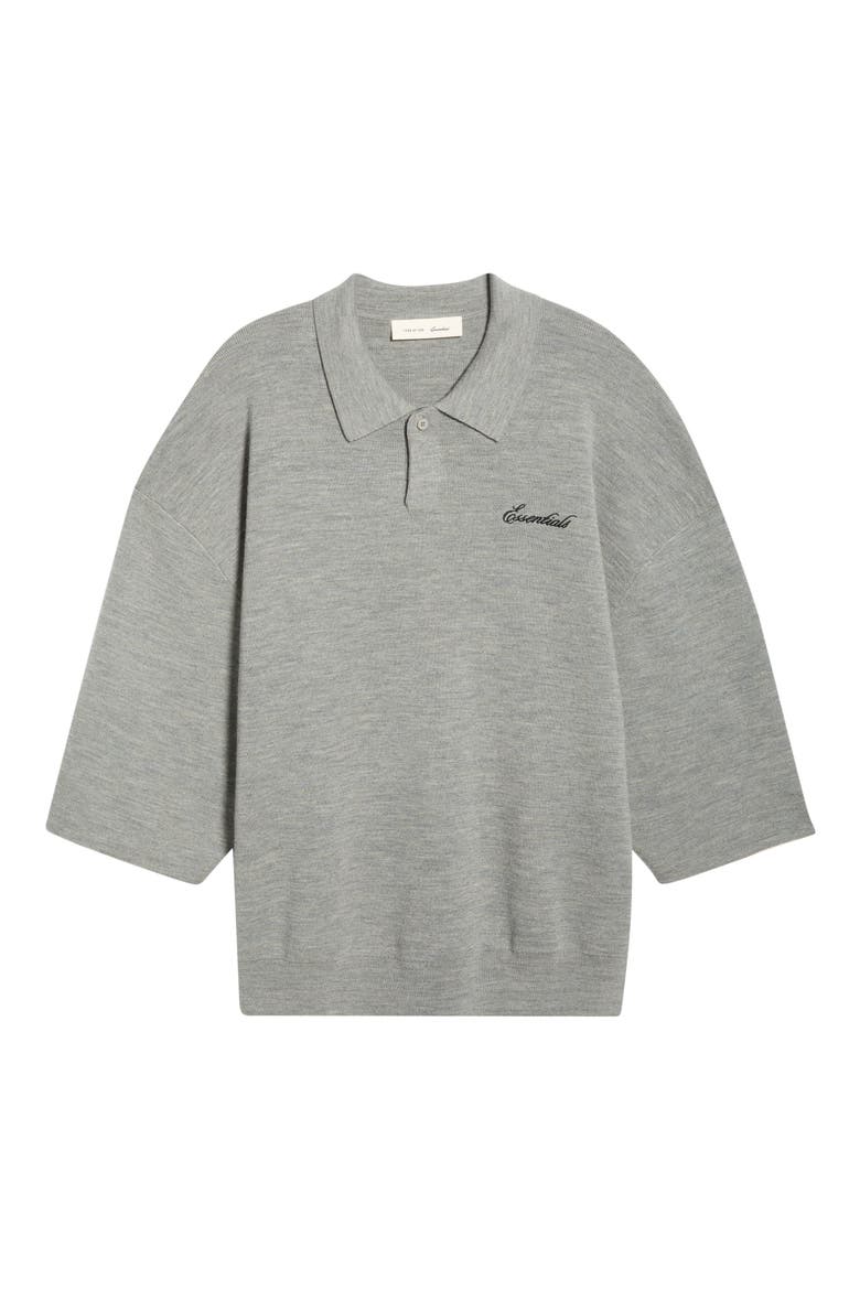 Signature Wool Polo Sweater, Alternate, color, CONCRETE HEATHER