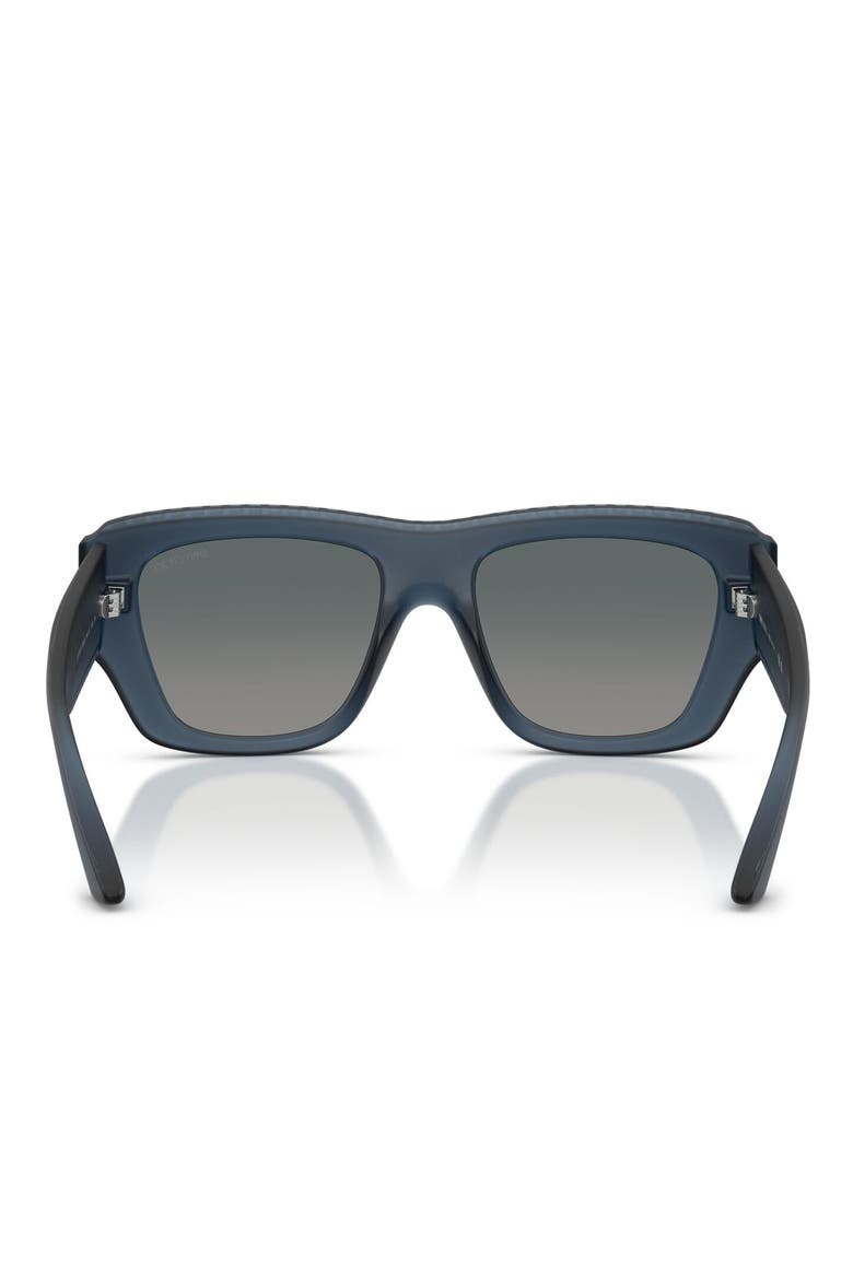 54mm Rectangular Sunglasses, Alternate, color, TRANSPARENT NAVY / GREY