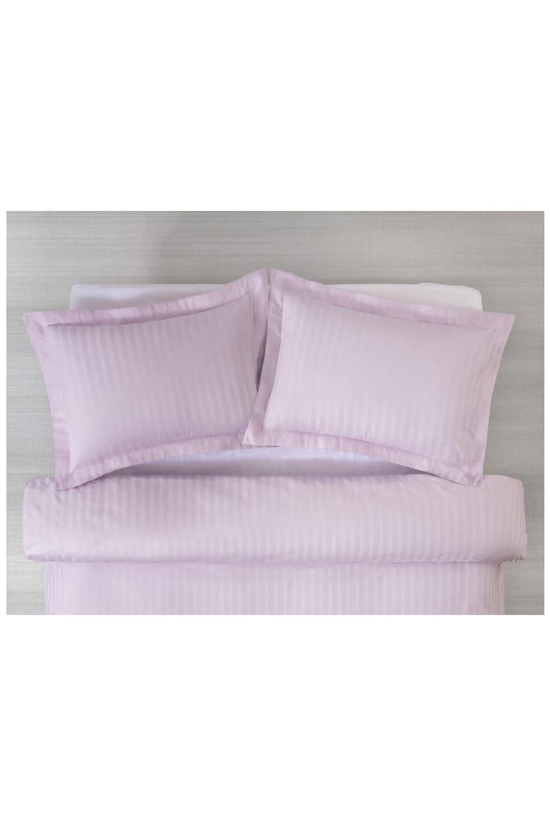 Set of Two Sateen Stripe Pillow Sham, Alternate, color, LILAC